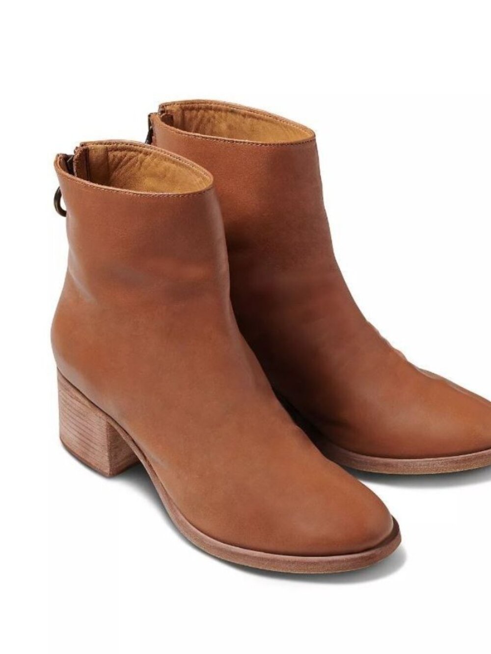 NEW in Box BEEK Leather Pheasant Booties in Cognac Sizes 7.5, 8, 8.5